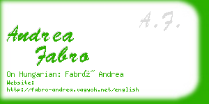 andrea fabro business card